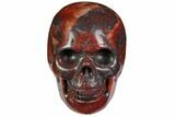 Realistic, Red, Brecciated Jasper Skull #116499-1
